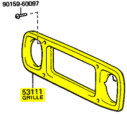 53111-90301 Chrome Radiator Grill
