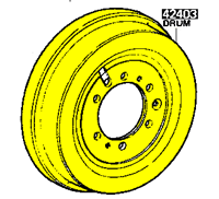 42431-60020 OEM Brake Drum Drawing