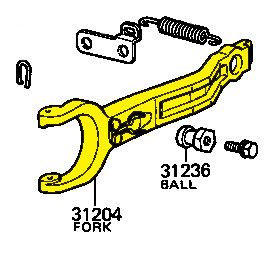31204-60060 Fork, Clutch Release Drawing