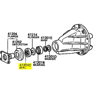 Seal, Differential Pinion, 58-98 FJ FZJ BJ HJ HDJ HZJ Diagram