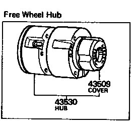 43530-60901 Hub, Free Wheel Drawing