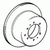 93-98 Toyota Land Cruiser FZJ80 Disc Brake Rotor Rear OEM
