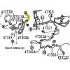 Brake Hose, 95-98 FZJ80, Front Right Inner, OEM